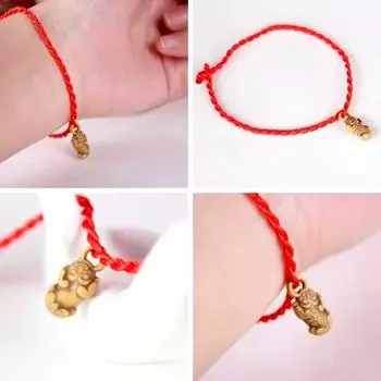 1шт. Браслеты для влюбленных, имитация красного дерева, ювелирные изделия, аксессуары, красная веревка, китайский стиль, вязание, плетение, талисман на удачу, подарок на вечеринку