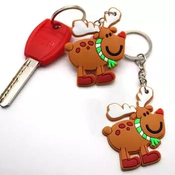 1шт брелок-подвеска мультфильм праздничные подарки рождественский брелок снеговик Санта-Клаус лось