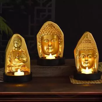 1шт Будда подсвечник фигурка Будда камин настольное украшение искусство и ремесла прихожая