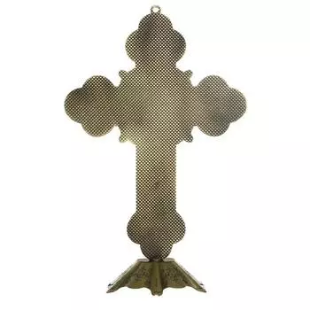 1шт церковные реликвии фигурки распятие Иисус Христос на подставке крест распятие украшение для домашней часовни