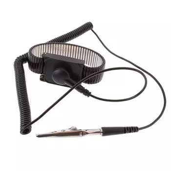 1шт черный металлический проводной антистатический браслет антистатический ремешок на запястье