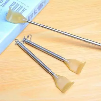 1шт чесалка для спины, регулируемая, четыре четверти, телескопическая, эргономичная, длинная ручка, массаж спины, нержавеющая сталь, снятие зуда, телескопическая чесалка для спины серебряный