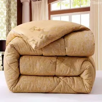 1шт. Цвет верблюжьей шерсти, ткань, теплое зимнее одеяло, утолщенное одеяло, очень большое, двухслойное, 200x230 см 100x150CM 1PC