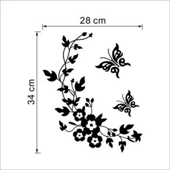 1шт цветок бабочка узоры водонепроницаемый очаровательны декор стены стикер
