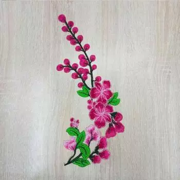 1шт цветок DIY вышивка шитье аппликация ручной работы аксессуары для одежды нашивки ручной работы розы красного