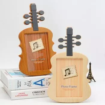 1шт деревянная креативная скрипка дизайн шикарная резьба рельефы орнамент ремесла книжная полка скрипка рамка декоративные украшения для дома искусство светло-коричневого