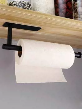 1шт держатель для бумажных полотенец из нержавеющей стали, современный сплошной диспенсер для бумажных полотенец для ванной комнаты S чёрный