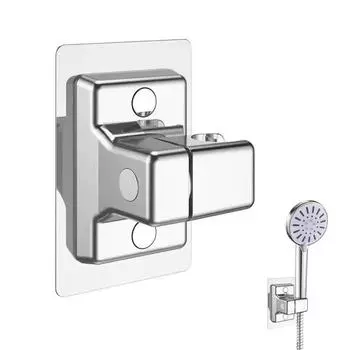 1шт держатель для душевой лейки, регулируемый настенный держатель для душа, самоклеящийся держатель для душевой лейки, аксессуары для ванной комнаты