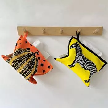 1шт держатель для салфеток из ниток, настольное хранение салфеток, подвесная сумка, креативная полосатая коробка для салфеток, бумажные органайзеры 20X25 см