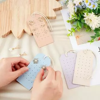 1шт держатель для сережек двухсторонний органайзер для ювелирных изделий DIY сумка для хранения подвесная сумка дисплей доска из искусственной кожи мини портативный