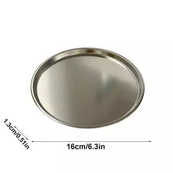 1шт десертная тарелка серебряная нержавеющая сталь тарелка креативный салат фрукты сервировочный поднос эллиптическая тарелка 16/18/20/22/26см 16cm
