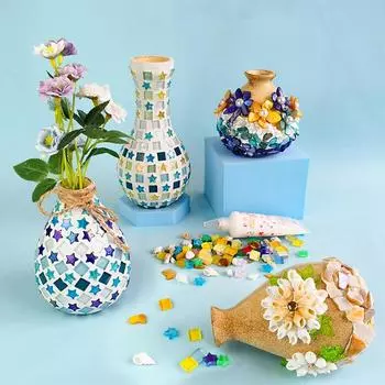 1шт DIY головоломка игрушка ручная работа украшение дома креативная мозаика ваза материал деревянный орнамент