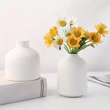 1шт Diy керамическая ваза маленькая ваза керамические поделки сухоцвет украшение пустой белый
