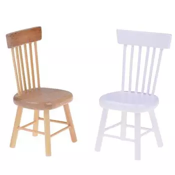 1шт Diy миниатюрная еда играть белый круглый стул мебель сцена модель кукольный дом белый