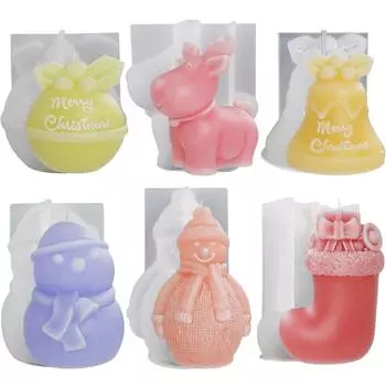 1шт DIY подсвечники ручной работы рождественские украшения формы для капель гипсовые силиконовые формы формы для свечей