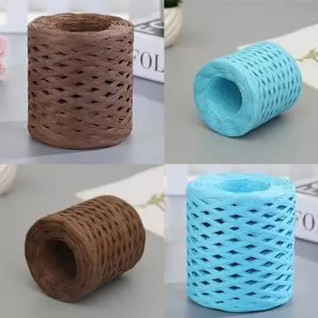 1шт DIY ручной вязки соломенная бумага пляжная сумка из натуральной рафии вязание крючком соломенная пряжа A