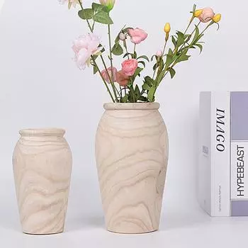 1шт DIY ваза горшок ремесла украшения настольные украшения цветочная композиция из массива дерева творческий S