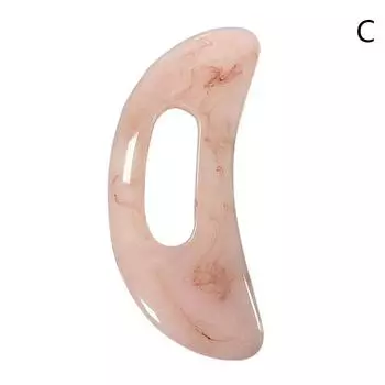 1шт доска гуаша натуральный камень синтетическая смола Scrpy обезьянья доска массажный инструмент 14.5 * 5.9 cm розовый