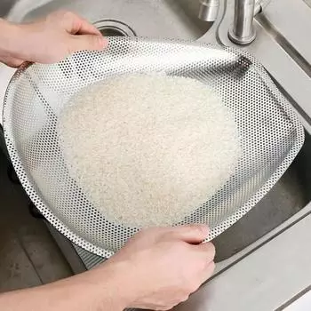 1шт дуршлаг из нержавеющей стали сито для кухни рисомоечная машина с мелкой сеткой пищевые сита дуршлаг для овощей фруктов сушка