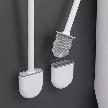 1шт-дышащая туалетная щетка с защитой от протечек, силиконовая основа, плоская головка, гибкая мягкая щетина, быстросохнущая щетка