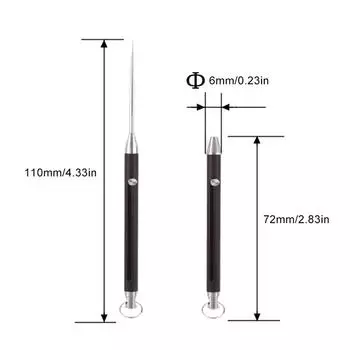 1шт Edc Титановый сплав Push-Pull Зубочистка Портативный инструмент для выживания на природе чёрный