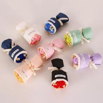 1шт Фестиваль Свадьба Новый год День рождения День благодарения Домашний декор Мини Роза Мыло Цветочный букет шампанского