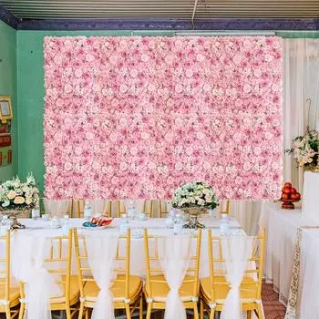 1шт фон для детского душа искусственные розы цветочные настенные панели с гортензией пион