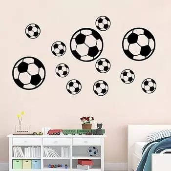 1шт футбольные наклейки на стену круглой формы с гладкой поверхностью водонепроницаемый футбол