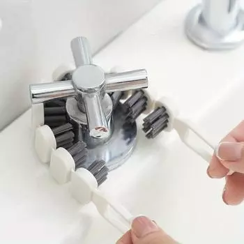 1шт гибкая щетка для щелей - щетка для чистки кухни щетка для чистки пазов крана ручная щетка для чистки мертвых углов в ванной комнате 1pc белый