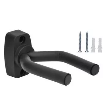 1шт гитара настенное крепление вешалка черная гитара вешалка настенный крючок для всех размеров гитар бас мандолина чёрный