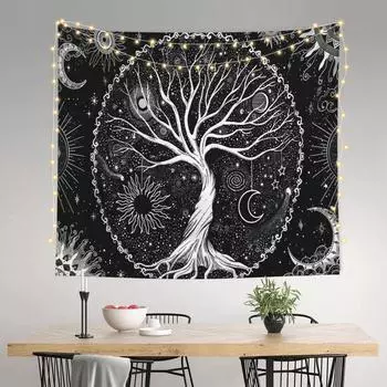 1шт- Гобелен «Богемская мандала» - Картина - Размер по индивидуальному заказу, печать вашего фото, настенный гобелен в стиле хиппи 60x90CM
