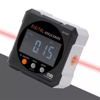 1шт гониометр украшение многофункциональный ручной электронный цифровой дисплей лазерный проекционный угломер чёрный