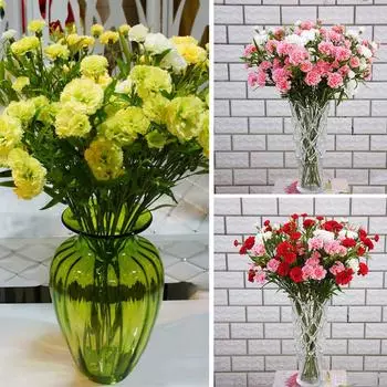 1шт гвоздика искусственный цветок поддельные растения домашний декор свадьба центральные части светло-розовый