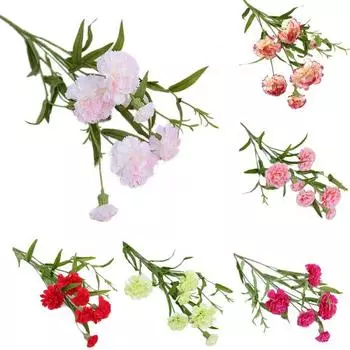 1шт гвоздика искусственный цветок поддельные растения домашний декор свадьба центральные части светло-розовый