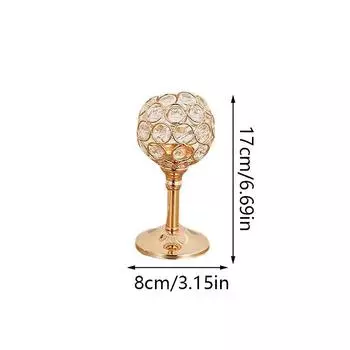 1шт хрустальные украшения для окон отеля золотые металлические подсвечники свадебные цветочные композиции романтический европейский домашний свадебный реквизит 17x8cm