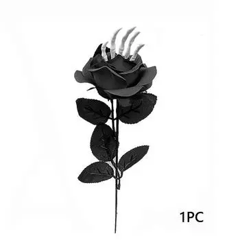 1шт имитация стрельбы реквизит черные и красные розы украшение для вечеринки Хэллоуин побег комната набор