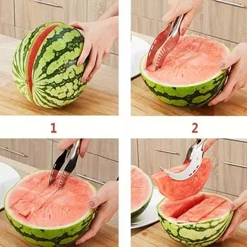 1шт инструмент для резки арбуза креативный многофункциональный нож для арбуза серебряный