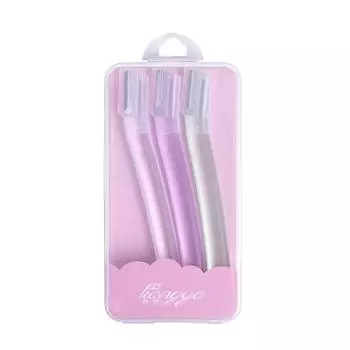 1шт Инструмент для стрижки бровей Нержавеющая сталь, скошенный кончик, прозрачный и матовый Триммер для бровей 12.5cm*6cm*1.2cm аметист