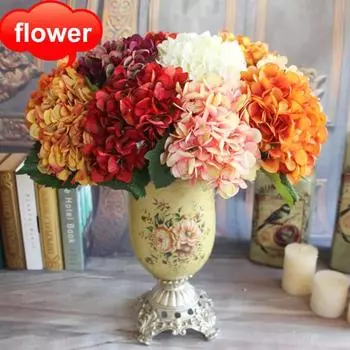 1шт искусственная гортензия цветочная композиция настольная мебель свадебный декор синий