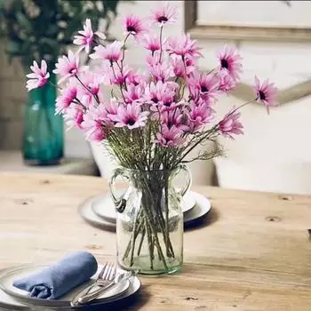 1шт искусственная хризантема бонсай кафе сад дома свадьба домашний декор белый