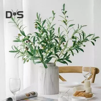 1шт искусственная оливковая ветвь с фруктами поддельные растения домашний декор реквизит для фотографий