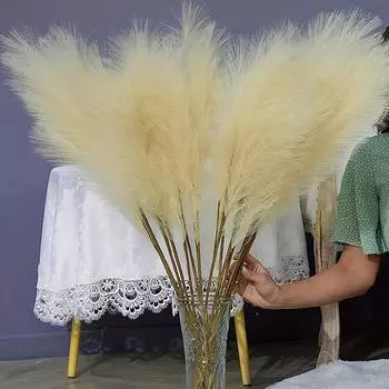1шт искусственная пампасная трава 3 секции в 1 пампасная трава украшение короткие искусственные пампасы 110cm