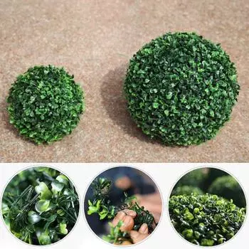 1шт искусственная трава искусственный пластиковый зеленый шар трава растение домашний декор подвесная гирлянда курорты 12cm