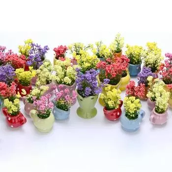 1шт искусственное растение цветок бонсай модель кукольный домик миниатюрный пейзаж декор N