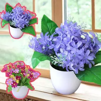 1шт искусственные цветы бонсай украшения для гостиной круглая роза креативные имитационные цветы яркие цвета