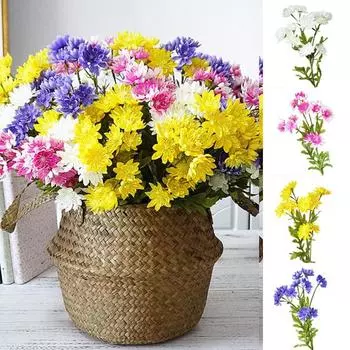 1шт искусственные хризантемы сад поддельные цветок DIY свадьба домашний декор жёлтый