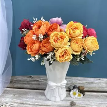 1шт искусственные пионы искусственные цветы свадьба для дома свадьба держащие цветы садовые украшения искусственные цветы