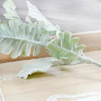 1шт искусственные поддельные пыльный Миллер зеленые листья свадебный дом свадебный садовый декор