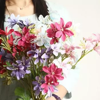 1шт искусственный цветок фрезия сад DIY этап партии дома свадьба ремесло декор шампанского