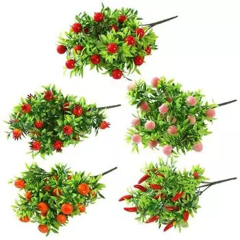 1шт искусственный цветок фруктовый букет Miniascape свадьба домашний декор бонсай 1